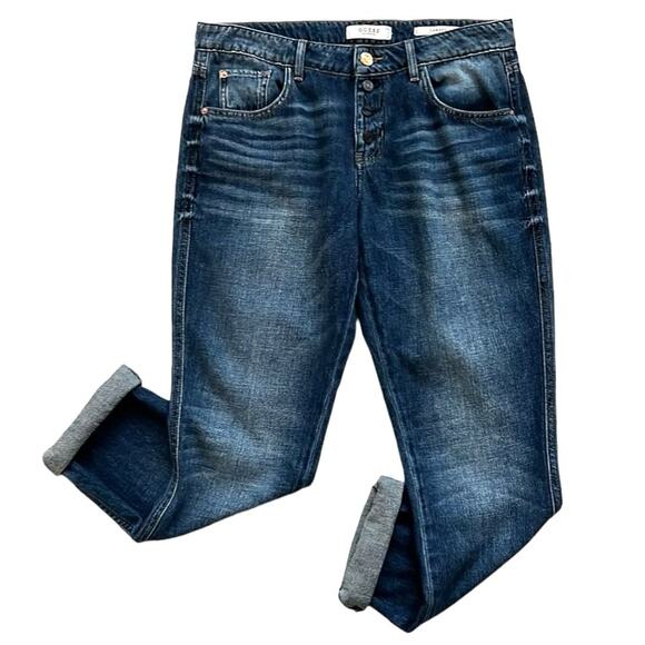 Guess Tomboy Jeans Womens 27 Button Front Ankle Cropped Boho Casual Cotton - Picture 4 of 12